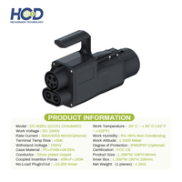 Adaptateur de prise de charge pour véhicule électrique HCD CCS1 vers CHAdeMO DC, 300A, courant élevé, IP65, étanche, connecteur de charge rapide pour véhicule électrique