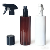 Bouteille pulvérisateur à gâchette plate en plastique PET noir réutilisable de 500 ml pour nettoyage automobile, brume fine, vente en gros