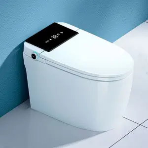 2022 yeni Lehill tuvalet çin seramik wc tuvalet beyaz renk otomatik çevirme akıllı tuvalet