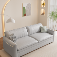 Nordischer Stil Luxus-Schlafsofa-Set Modulares Ausziehbares Schlafsofa Hochdichter Flanell Elastisch Faltbares Dreisitzer-Schlafsofa