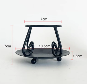 Cast Iron Frying Pot With Iron Frame Wax Candle Melter Set Cast Iron Skillet <strong>Pan</strong> and Tealight Trivet Warmer - Product Image 3