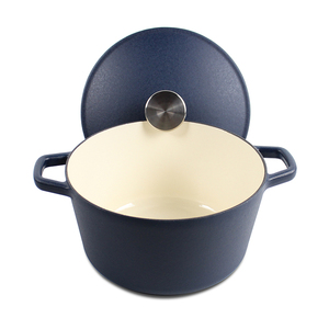 Rôtissoire ronde <span class=keywords><strong>en</strong></span> <span class=keywords><strong>fonte</strong></span> bleu mat Beauty Four hollandais Grande casserole de cuisson <span class=keywords><strong>en</strong></span> émail pour restaurants - Product Image 5