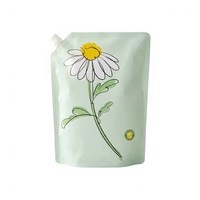 Pochette de recharge souple et écologique avec bec verseur, imprimée en héliogravure personnalisée, finition mate, étanche et durable, pour lotions et liquides, emballage OEM