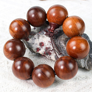Burmese Rosewood <b>Bracelet</b> 30mm Wooden Beads Men's Religious Prayer Beads Jewelry - Product Image 4