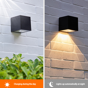 <b>LED</b> Solar <b>Light</b> Outdoor Garden Square Wall Lamp Sunlight <b>Sensor</b> IP65 Waterproof Courtyard Yard Balcony Fence Decoration Lamps - Product Image 3