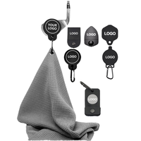 Serviette de golf à séchage rapide en microfibre gaufrée avec logo personnalisé et mousqueton – Vente en gros, accessoires de golf et serviettes de sport pour le nettoyage