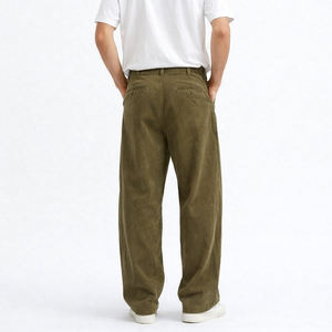 Nouveau <span class=keywords><strong>pantalon</strong></span> en velours <span class=keywords><strong>côtelé</strong></span> pour homme, de haute qualité, personnalisé, tendance, vert, ample, décontracté, coupe classique - Product Image 2