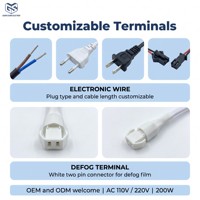 Alimentation électrique haute tension 220V 110V pour interrupteur anti-buée avec capteur tactile LED simple, pour miroir anti-buée, prise US, interrupteurs inductifs