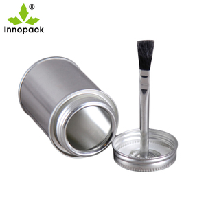 Seau rond en étain à solvant avec brosse 125ml 250ml 500ml Tailles de couvercle à visser - Product Image 6