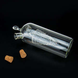 Vente chaude 2-en-1 8oz bouteille de cruet en verre borosilicaté avec grappe de raisin pour huile et vinaigre cuisine verre stockage outils de cuisson - Product Image 4