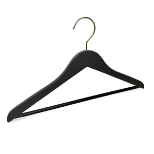 <span class=keywords><strong>Cintre</strong></span> <span class=keywords><strong>en</strong></span> bois d'érable de couleur noire bon marché <span class=keywords><strong>en</strong></span> gros avec anti-dérapant du fabricant - Product Image 2