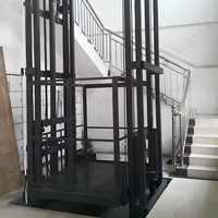 Kleiner Elektrischer Hydraulischer Lastenaufzug für Lager 250kg Tragfähigkeit Vertikale Führungsschiene Stahlkonstruktion Hebevorrichtung