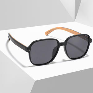 แว่นกันแดดไม้ไผ่ทรงวงรี ขาไม้ ดีไซน์ใหม่ ป้องกันรังสียูวี 400 สำหรับทุกเพศทุกวัย แฟชั่นทันสมัย - Product Image 2