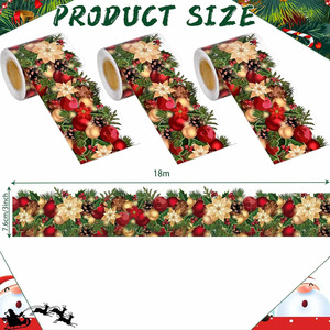 Christmas Festive <strong>Decorative</strong> Border Trim <strong>Classroom</strong> Border Trim <strong>Decorations</strong> <strong>Themed</strong> Border Sticker for Photo Wall Bullet Boards - Product Image 2