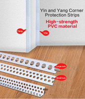 Grandes lignes négatives positives coudées en PVC Protecteurs d'angle de mur modernes Accessoires de carrelage pour le grattage du mastic d'appartement
