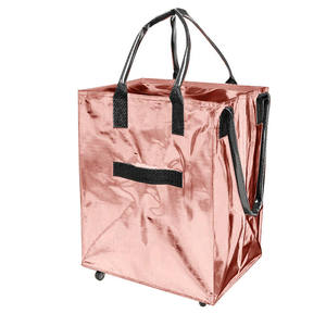 Factory Direct Sales <b>Portable</b> Shopping Bag With Wheels Custom Grocery Bag Wheels Shopping <b>Trolley</b> Foldable Rolling Tote - Product Image 5