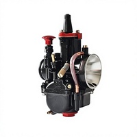 MAIKUNI Carburateur en fer pour motos tout-terrain/scooters 21/24/26/28/30/32/34mm Finition peinture noire et rouge