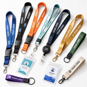 Custom Printed Blank Sublimation Neck Strap Id Badge Card Holder <b>Lanyards</b> With Logo Custom <b>Polyester</b> <b>Lanyard</b> - Product Image 1