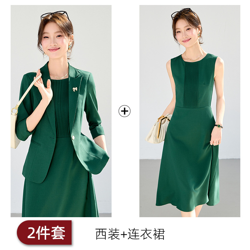 Green suit dress