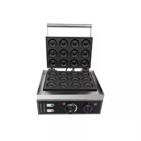Gaufrier Électrique et Machine à Donuts en Acier Inoxydable 240V/220V Automatique Antiadhésif pour Snacks et Pâtisseries, Idéal pour la Cuisine à Domicile