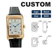 Montre de ville vintage rectangulaire pour homme, cadran texturé doré, petite seconde, bracelet pour tenue formelle VS Factory