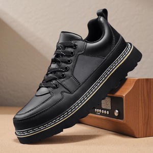 Botas de Trabajo para Hombre, Novedades de Verano 2025, Suela Gruesa con Cordones, Zapatos de Cuero Vacuno, Suela de Goma Suave, Estilo Casual de Negocios - Product Image 5