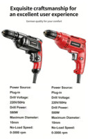 Perceuse électrique filaire compacte et sans effort - Multifonctionnelle pour la construction et l'usage domestique, mode réglable