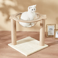 Arbre à chat durable avec griffoir, panneau de couchage pour chat, jouet pour animaux de compagnie, adapté aux chatons d'intérieur