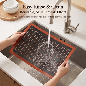 Tapete de Silicona Perforado Certificado por la FDA, Tapete Antiadherente para Hornear <span class=keywords><strong>Pan</strong></span>, Tapete de Malla para Panadería con Logotipo Personalizado, Revestimiento para Horno Resistente al Calor - Product Image 6