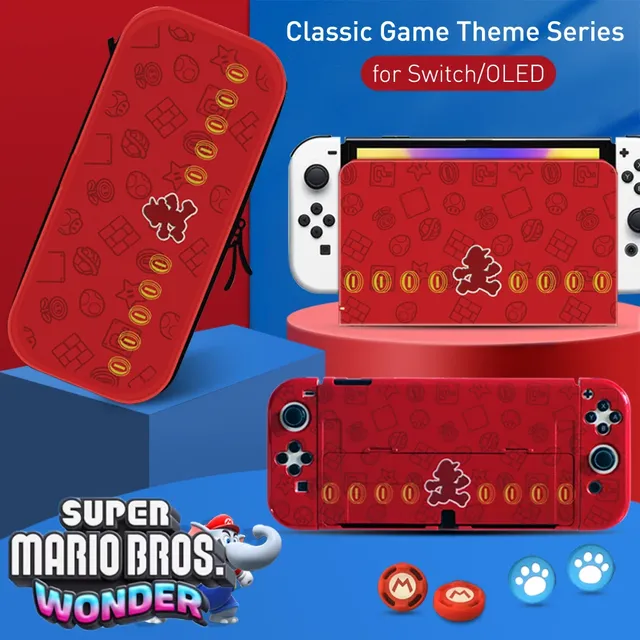 Super Mari Bros Wonder Storage Bag for Nintendo Switch OLED Protective Shell Cover Carrying Case for ns switch Game Accessories