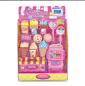 <span class=keywords><strong>Caja</strong></span> <span class=keywords><strong>Registradora</strong></span> de Juguete de Plástico para Niñas, Mini Supermercado de Helados - Product Image 4