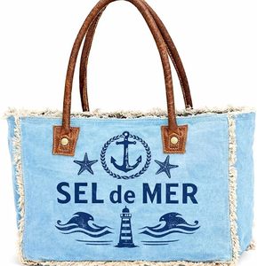 Bolso Tote Grande y Resistente de Lona y Cuero para Mujer, Bolso de Hombro Clásico para Portátil, Trabajo, Universidad, Compras y Uso Diario - Product Image 1