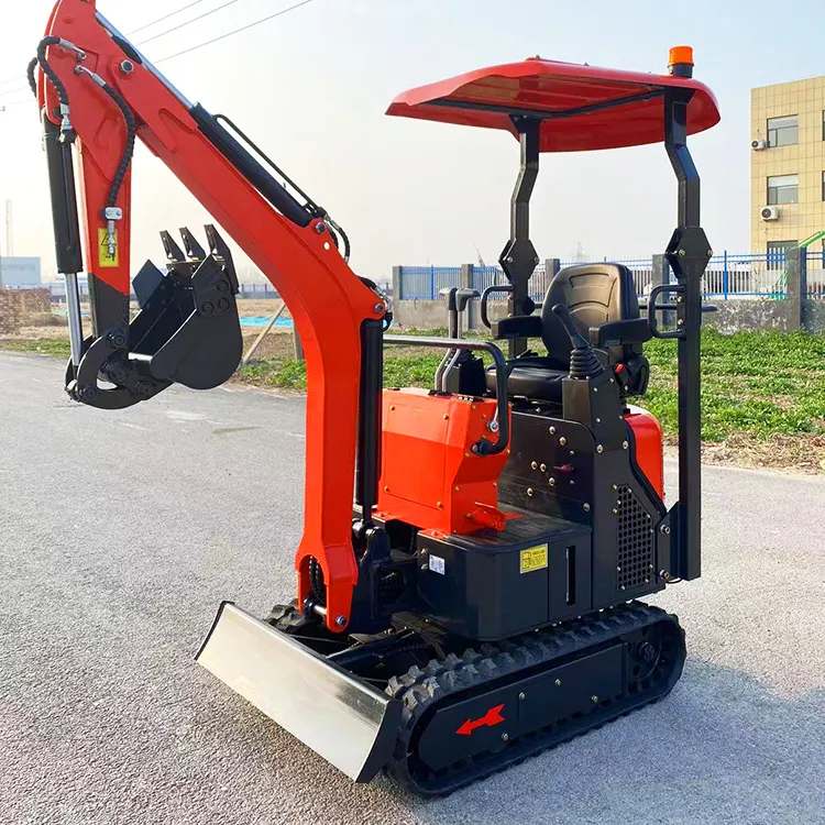 ミニExcavadora Bager Bagger Digger wms 1.2ton 1.2 t 1,2 1.2 Ton Tonelada to 1200kg with Attachment Grapple CE