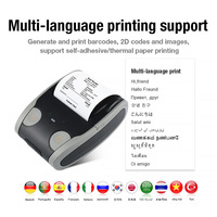 Printer tanda terima Label termal 2-in-1 Portabel Mini 58mm Printer POS seluler tersedia