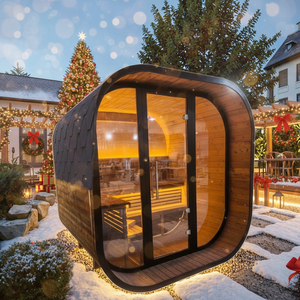 Stufa per Sauna Moderna <span class=keywords><strong>a</strong></span> <span class=keywords><strong>Legna</strong></span> <span class=keywords><strong>di</strong></span> Abete Carbonizzato con Pannello <span class=keywords><strong>di</strong></span> Controllo, per Uso Interno/Esterno, Grande Capacità - Product Image 3