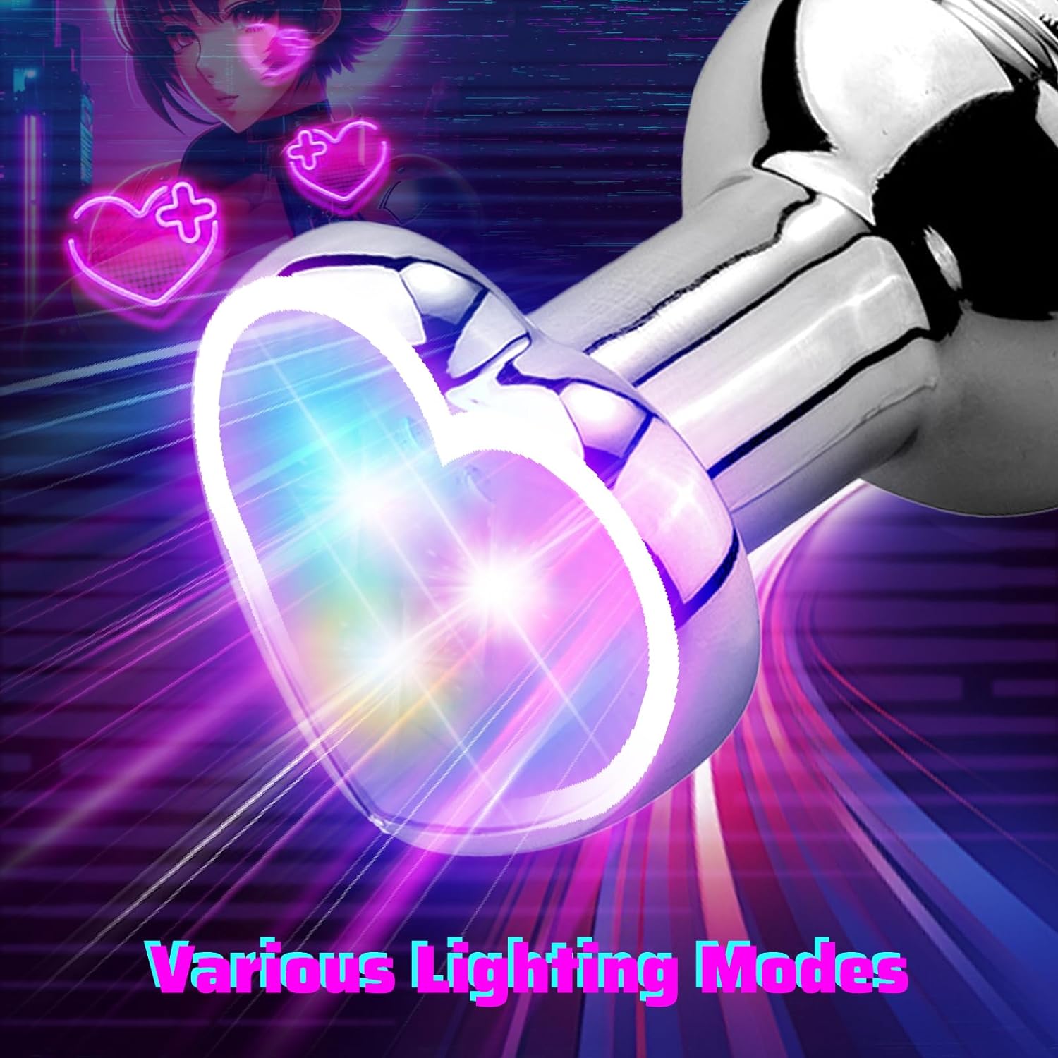 Vibrating Butt Plug Light up - Remote Control Anal Toy Vibrating Butt Plug Light up - Remote Control Anal Toy