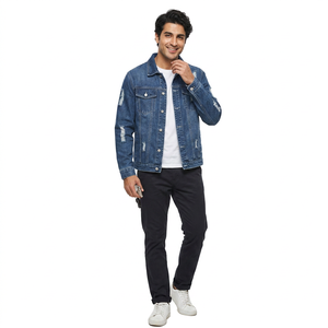 Men's Stylish <b>Lightweight</b> Breathable Canvas Jeans <b>Jacket</b> Top Selling Premium Quality Customized With Stand Collar For Winter - Product Image 1