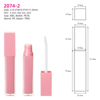 Contenants de brillant à lèvres roses OMI OEM 4ML, tubes vides pour huile à lèvres avec bouchon à vis recyclable, emballage cosmétique pour tubes applicateurs de teinture à lèvres