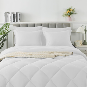 Bán buôn không gây dị ứng bông Comforter trắng siêu dày mềm bộ đồ giường cho khách sạn tất cả các mùa Nữ Hoàng Vua Kích thước - Product Image 2