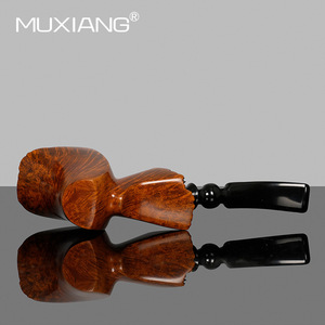 Muxiang Handmade Burl Wood Pipe Free Type Tobacco Pipe For Men Smoking Accessory - Product Image 3