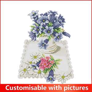 Kits de <span class=keywords><strong>Broderie</strong></span> au Point de Croix Motif Bouquet NKF avec Outils, Tissu Aida Pré-imprimé ou à Broder, Ensemble de <span class=keywords><strong>Broderie</strong></span> DIY, Artisanat Artistique, <span class=keywords><strong>Toile</strong></span> à Broder - Product Image 3