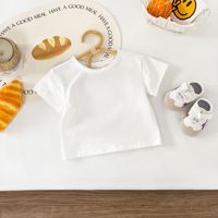 Ensemble 2 pièces d'été pour bébé : Barboteuse salopette à manches courtes en coton respirant, motif ours mignon, pour le quotidien des tout-petits
