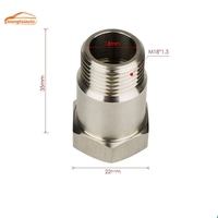 Nouvel adaptateur universel pour capteur d'oxygène O2, raccord M18*1.5, adaptateur de capteur droit, longueur 32MM