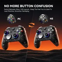 Nuevo Control de Juego Inalámbrico AOLION K30 con Luz RGB, Gatillos Lineales de Doble Corte con Bloqueo de un Botón para Switch, PC, iOS y Android