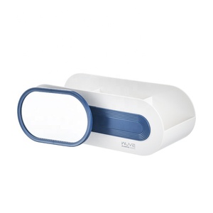 Parete Multifunzione da bagno cosmetico <span class=keywords><strong>contenitore</strong></span> di monili di plastica dell'organizzatore di immagazzinaggio con 360 gradi di rotazione vanità <span class=keywords><strong>specchio</strong></span> - Product Image 2