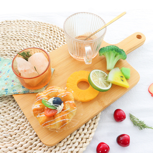 Tabla de cortar de bambú, bandeja para carne, verduras, frutas, Pizza, charcutería, tabla de cortar con mango - Product Image 5