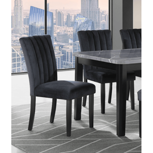 Chaises de salle à manger noires DB VHONG (lot de 2) – Mobilier contemporain en tissu léger pour salons, restaurants, bureaux – Modèle KIT 2 - Product Image 5