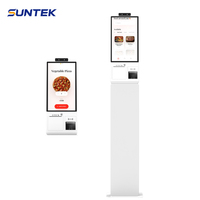 Android Mini 15.6 Inch Desk Stand Touch Order Menu SUNTEK Self Checkout Self Service Ordering Kiosk SDK Pengenal Wajah