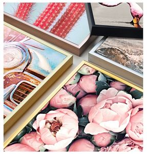 Hình chữ nhật Khung nhôm hợp kim kim loại hình ảnh khung cho hình ảnh vuông Gương nghệ thuật và bức tranh - Product Image 1