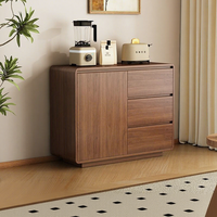 Buffet en bois avec tiroirs et étagères ouvertes, armoire de rangement pour salle à manger pour appareils de cuisine et vaisselle